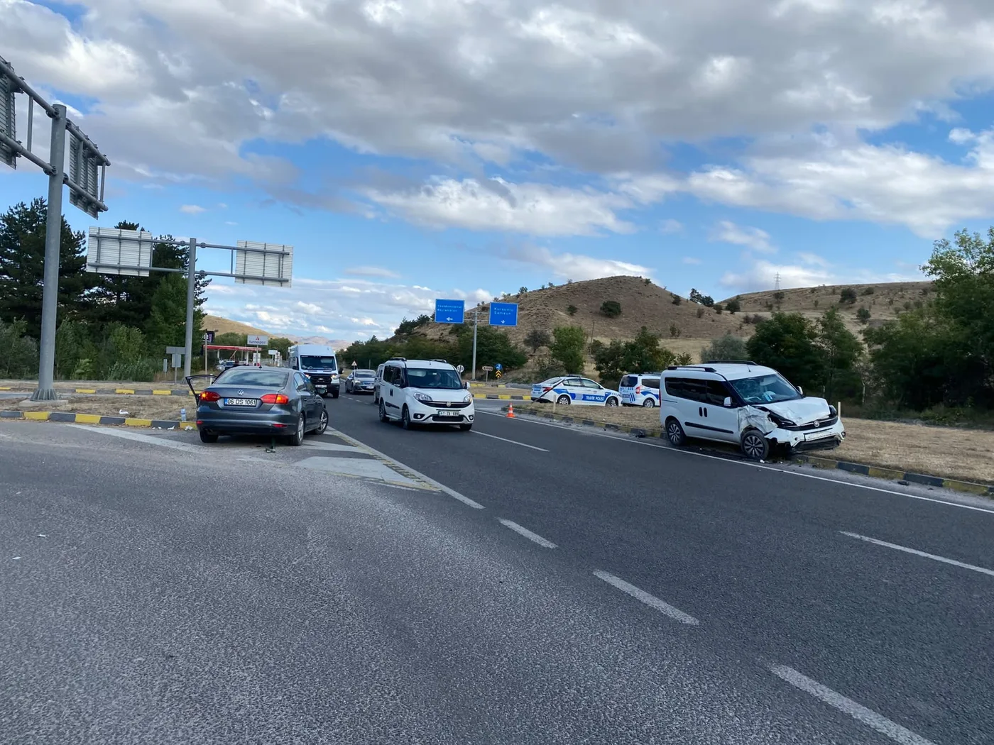 Bayramören kavşağında trafik kazası