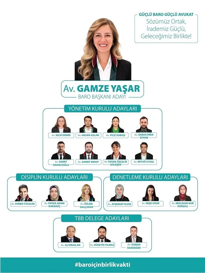 Çankırı Barosu'nda yeni başkan Av. Gamze Yaşar oldu