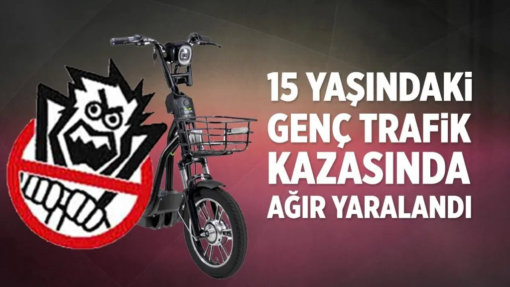 Çankırı'da 15 yaşındaki genç elektrik bisikletiyle kaza geçirdi