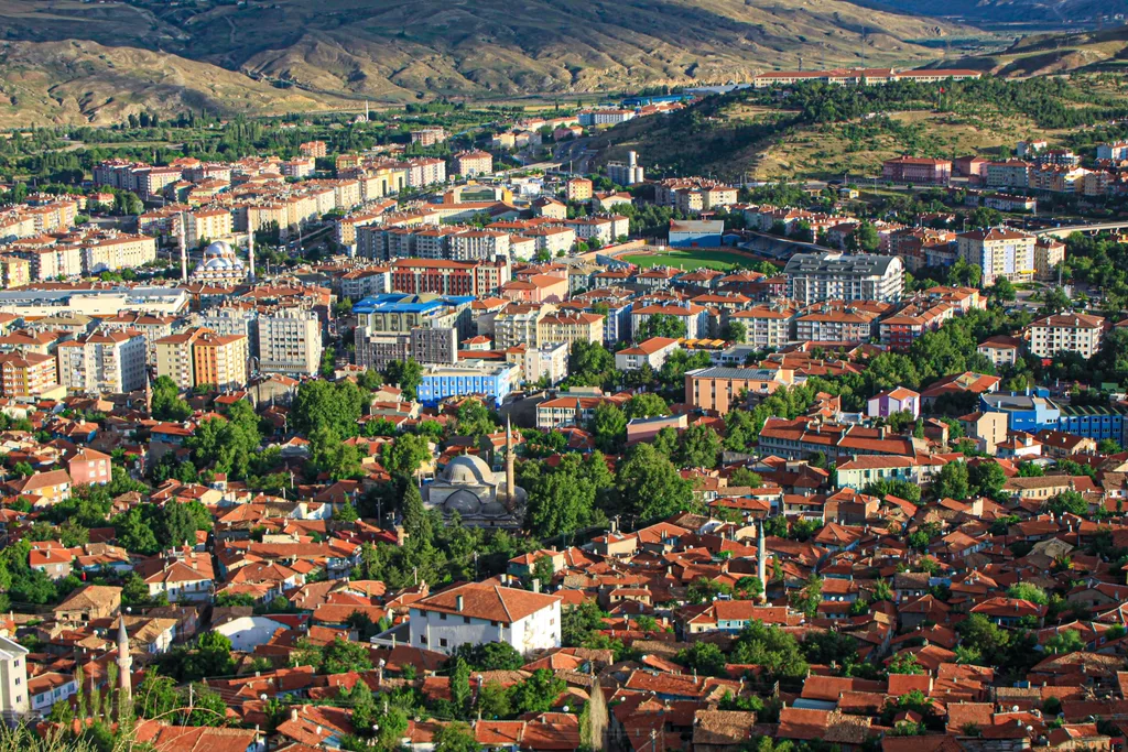 Çankırı il merkezinin kaleden görünümü