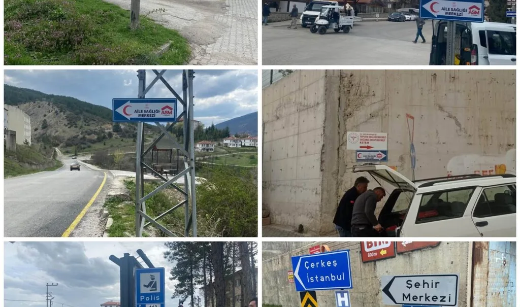 Çankırı'da sağlık merkezlerine ulaşım tabelalarla kolaylaşıyor