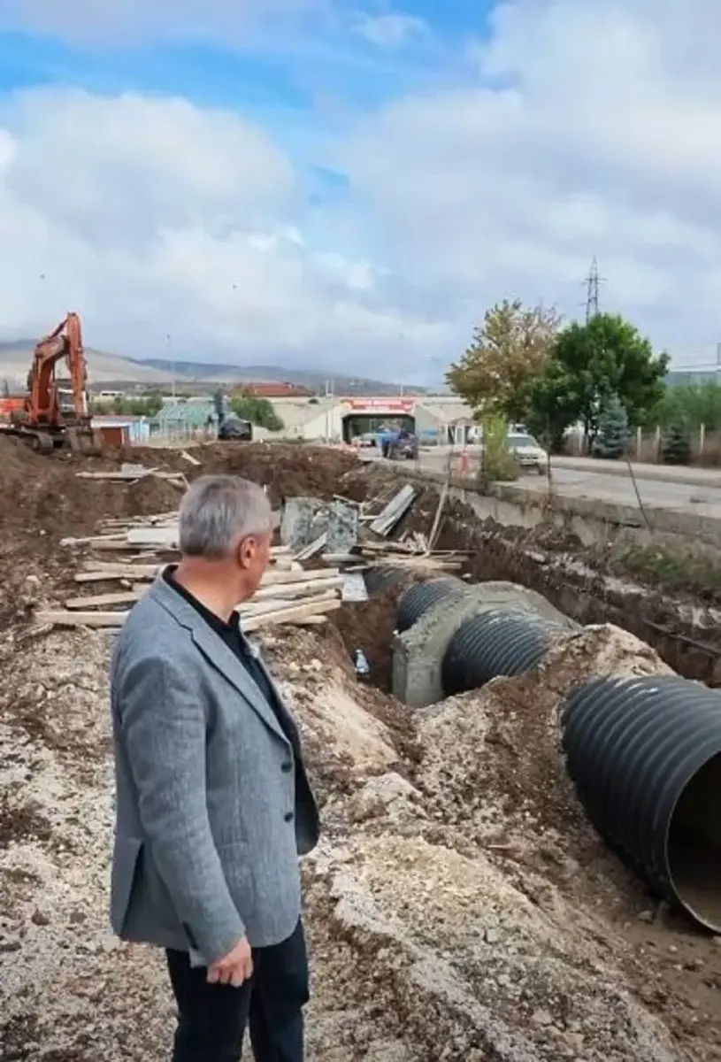 Çerkeş'te Kil Deresi taşkınlarına karşı 1600 milimetrelik kapalı hat kuruluyor