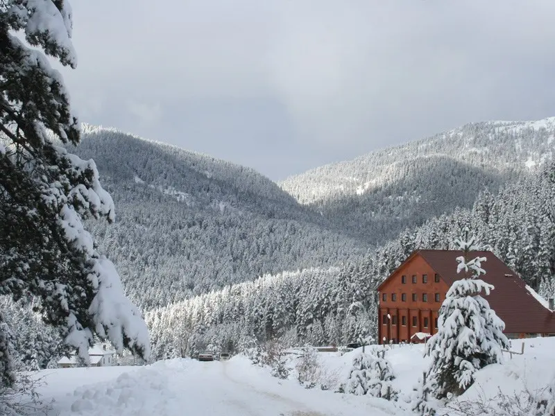 Ilgaz Kayak Merkezi karlı pistleri ve telesiyej hattı