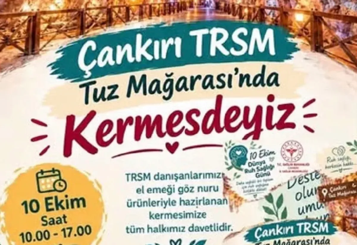 Çankırı TRSM'nin 10 Ekim'de Tuz Mağarası'nda düzenleyeceği kermesin afişi
